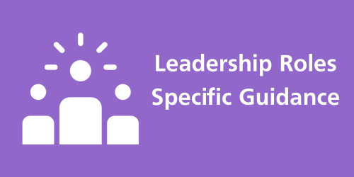 Leadership Role, Specific Guidance (1)